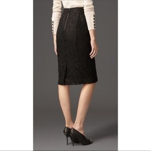 BURBERRY Lace overlay pencil skirt